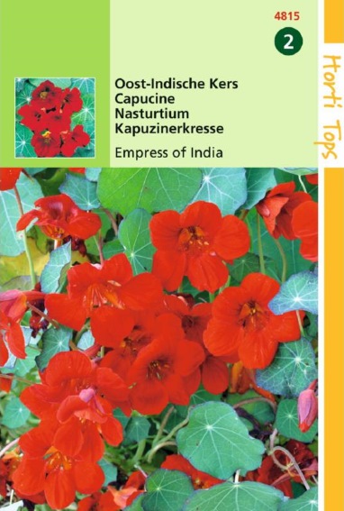 Garden Nasturtium Empress of India (Tropaeolum) 24 zaden HT
